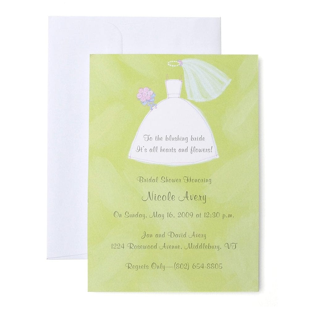 Wedding Dress Bridal Shower Print At Home Invitations Gartner Studios Invitations MM0106802