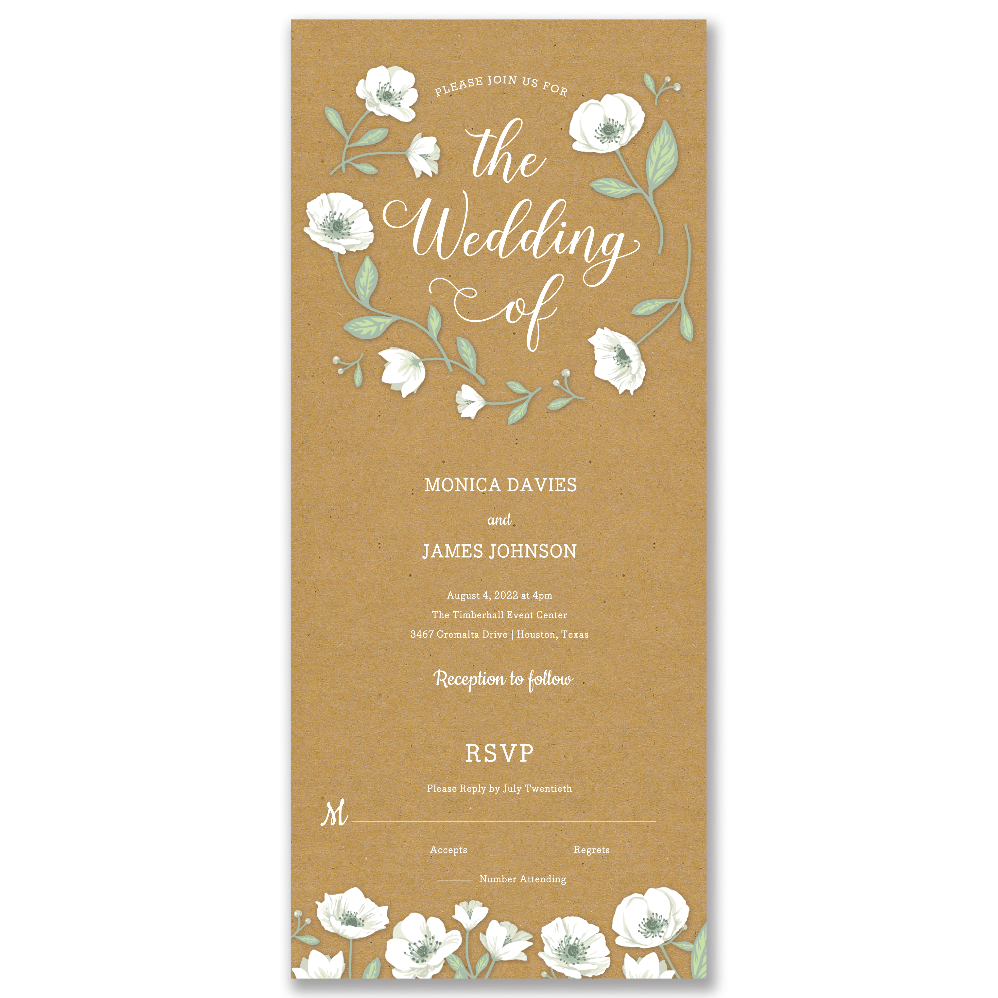 Custom Gift Card Holders | 25 Qty | Florals & Greenery Template