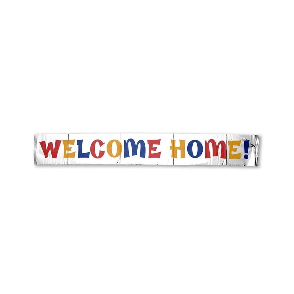 Welcome Home Metallic Banner - 1 Count Gartner Studios Signs + Banners 86896