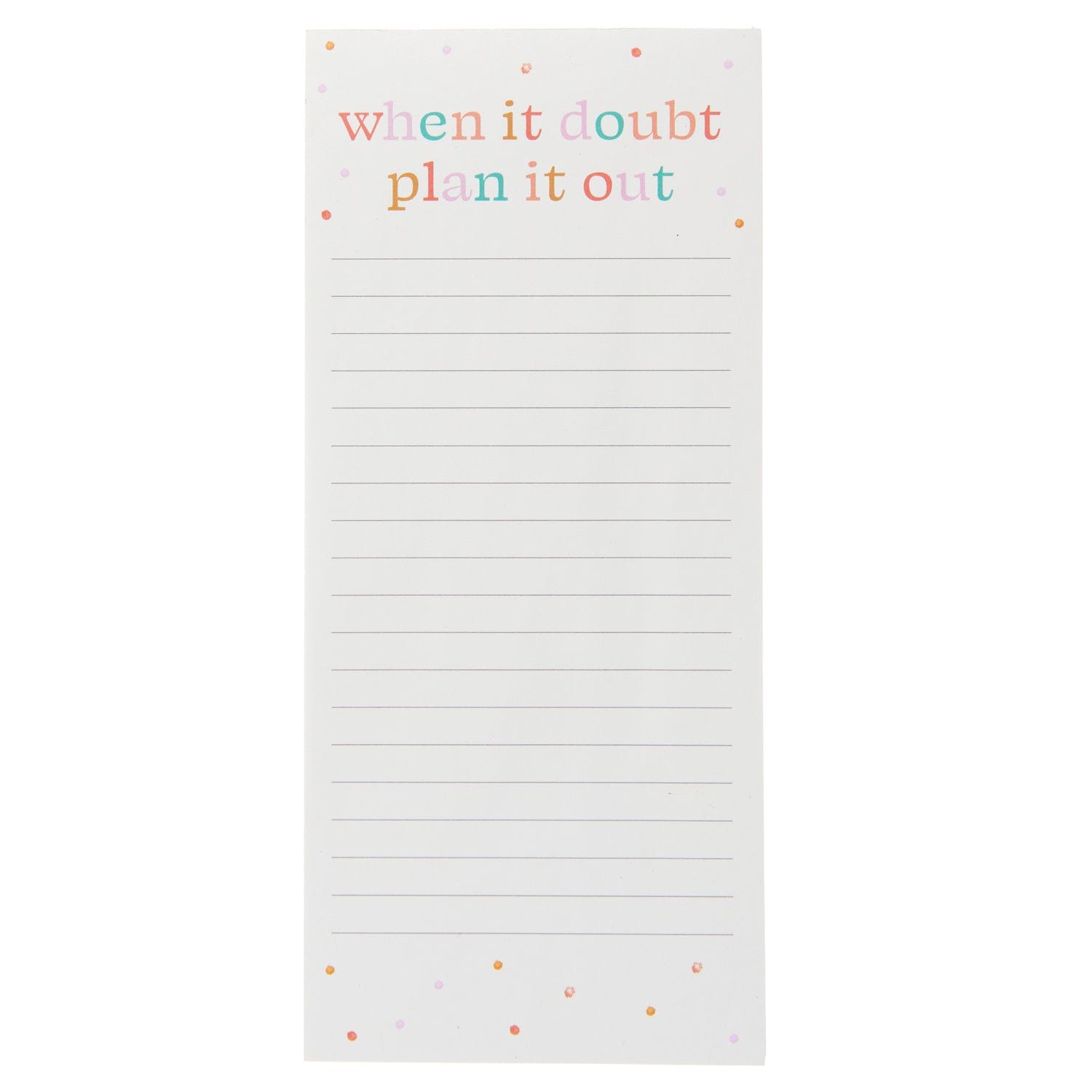 When in Doubt, Plan it Out List Pad Gartner Studios Notebooks 60811