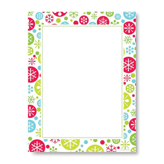 Whimsy Multi Snowflake Stationery Paper - 100 Count Gartner Studios Stationery Paper 79850