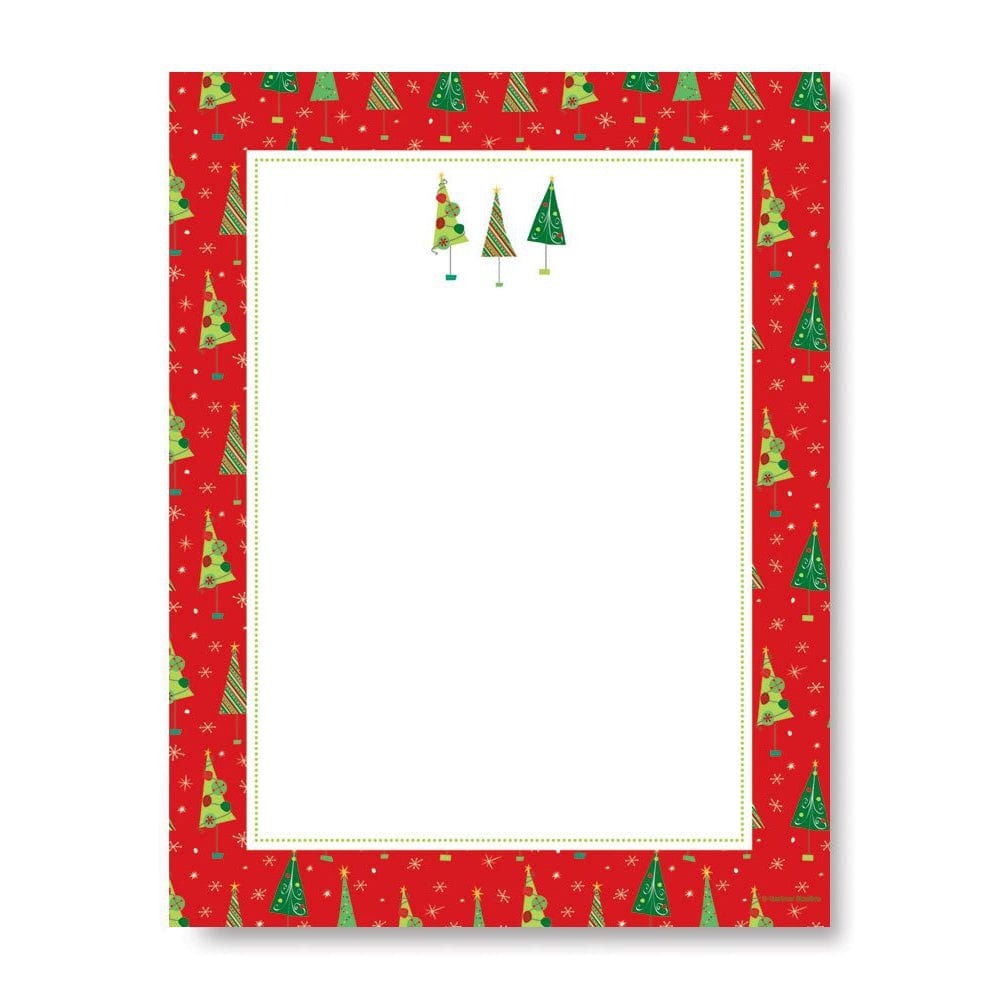 Whimsy Red Border Tree Stationery - 100 Count Gartner Studios Stationery Paper 79851