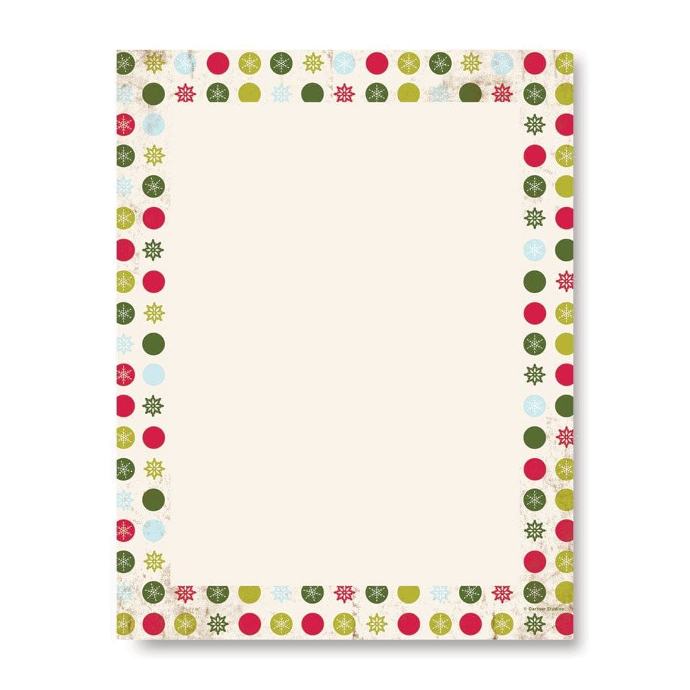 Whimsy Snowflake Holiday Stationery - 25 Count Gartner Studios Stationery Paper 79847