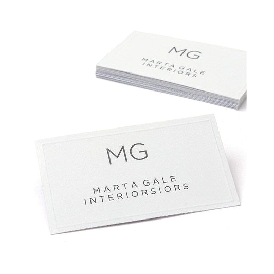 White Embossed Printable Business Cards Gartner Studios Business Cards 78494