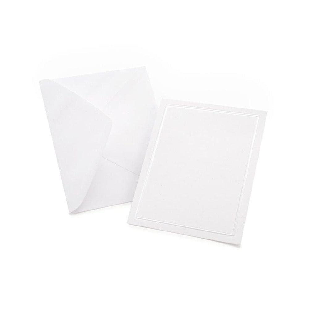 White Pearl Border All Purpose Blank Cards