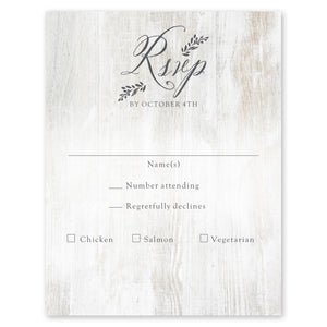 White Wood Wedding Response Card Blush Gartner Studios Response Cards 97208