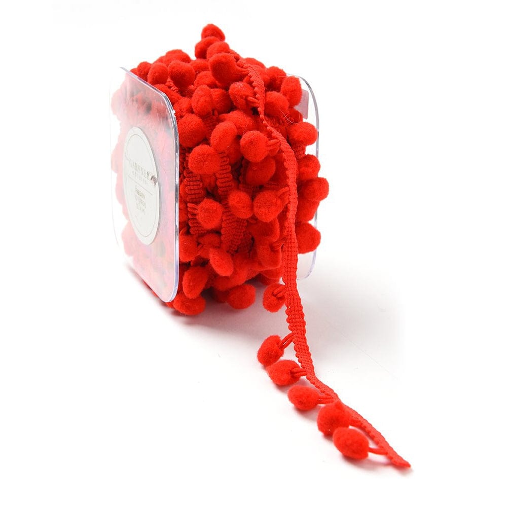 Red and Green Pom Pom Fringes for Garments at Rs 9/piece in