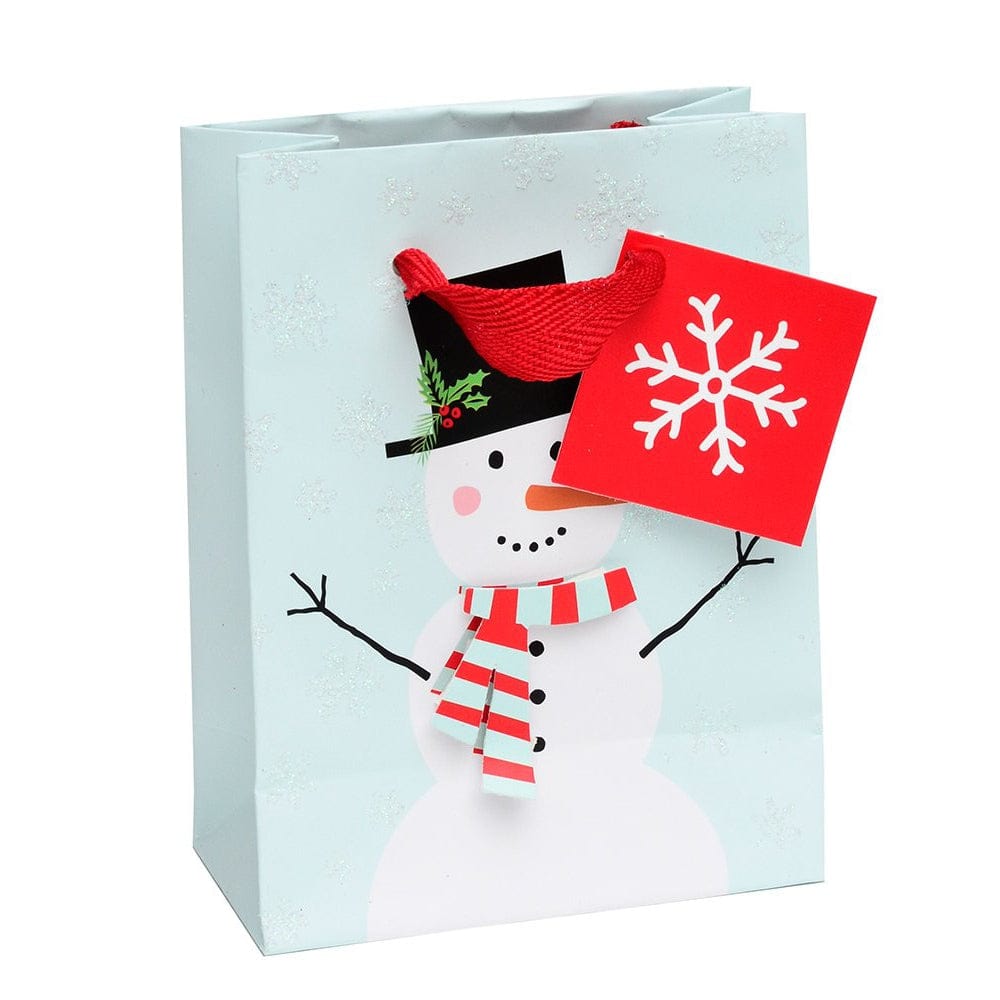 Winter Snowman Mini Holiday Gift Bag &amp; Tag- 1 Count Gartner Studios Gift Bags 68691