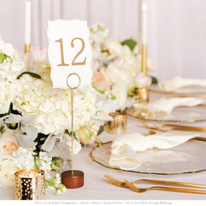Wooden Wedding Table Number Holders - 12 Count Gartner Studios Table Number Holder 36149