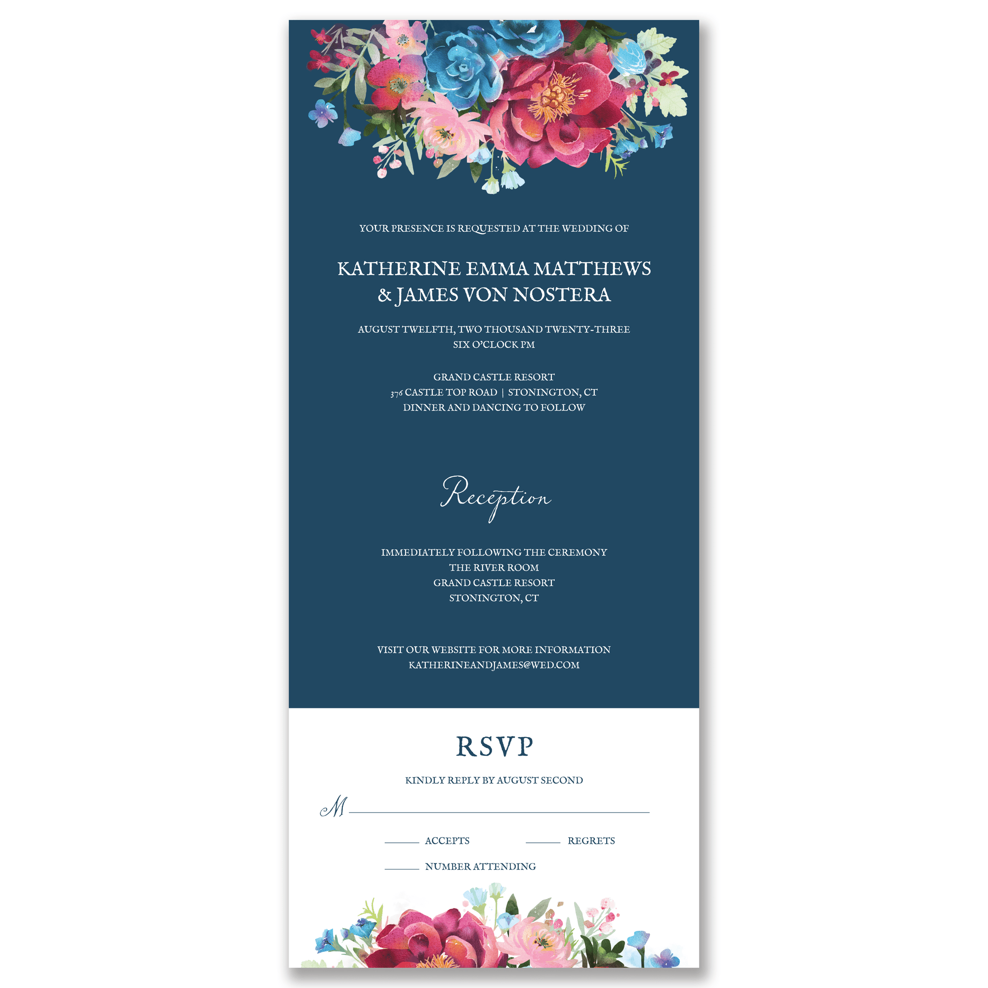 Woodland Floral All-in-One Wedding Invitation Gartner Studios All-in-One Wedding Invitation 98531