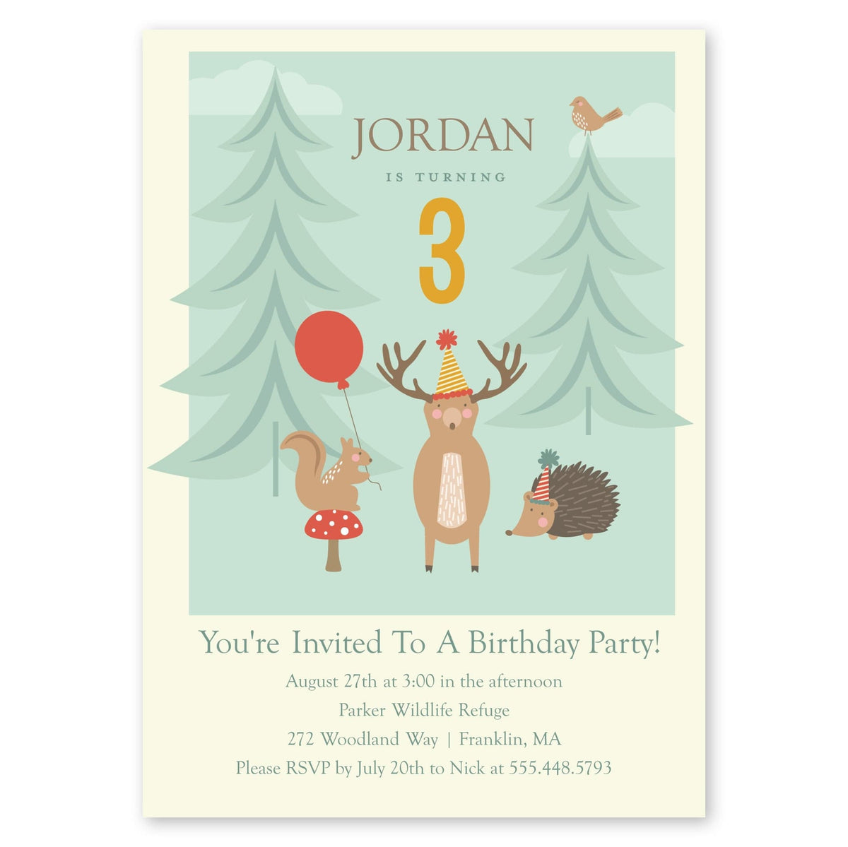Woodland Romp Birthday Invitation Dusk Gartner Studios Birthday Invitation