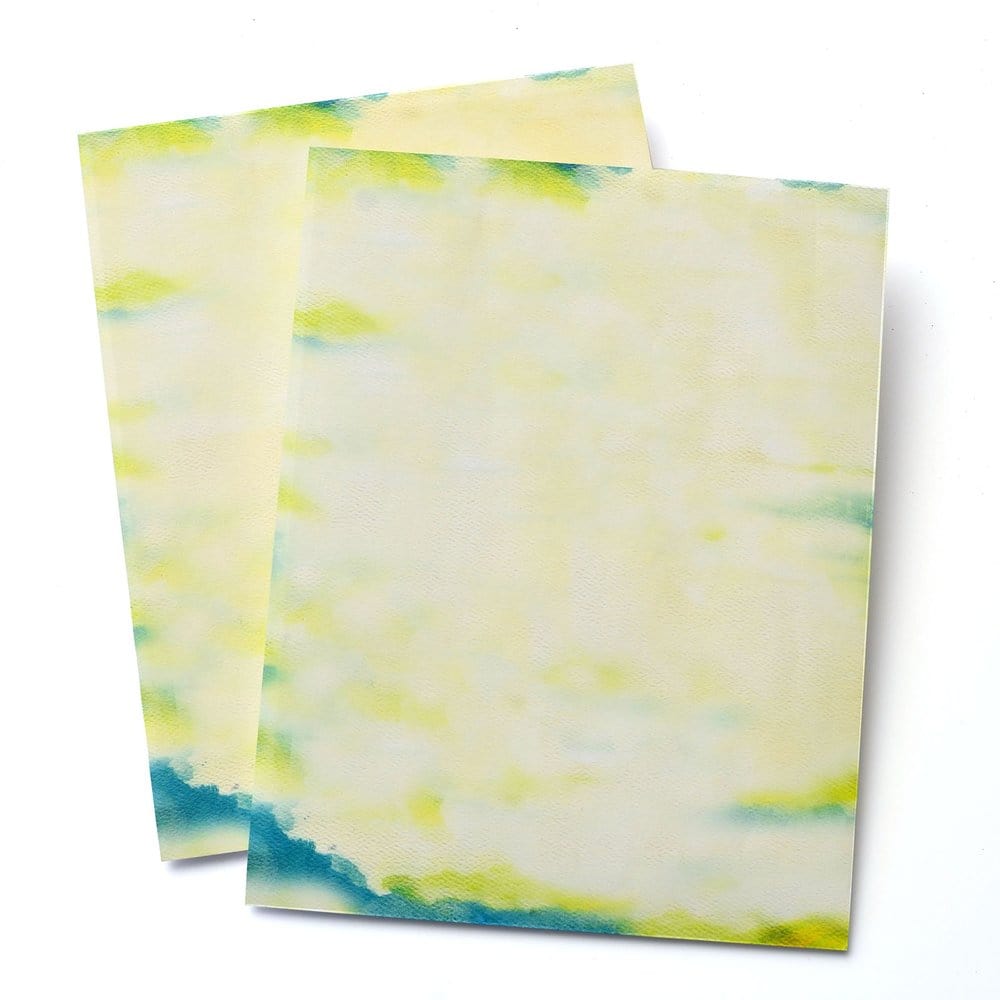 Yellow And Blue Watercolor Stationery Paper - 50 Count Gartner Studios Stationery Paper 72388